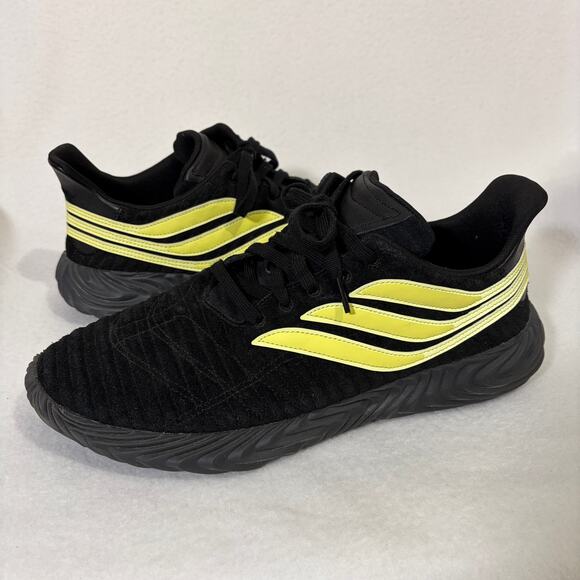 Adidas Sneakers Mens Size 14 Sobakov Black Semi Frozen Yellow Suede Shoes main image 10